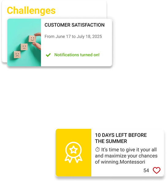 Set up sales challenges