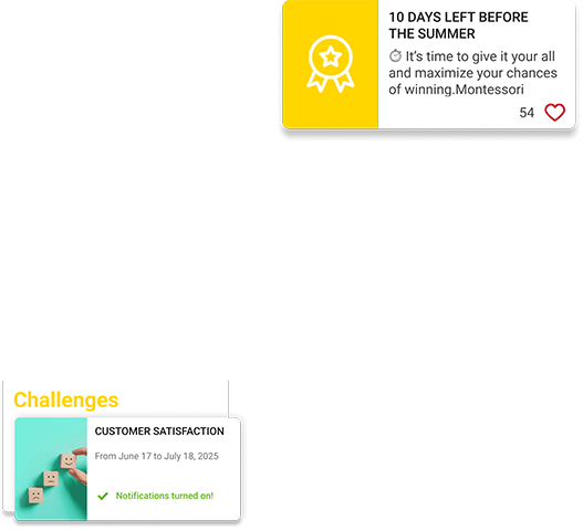 Set up sales challenges