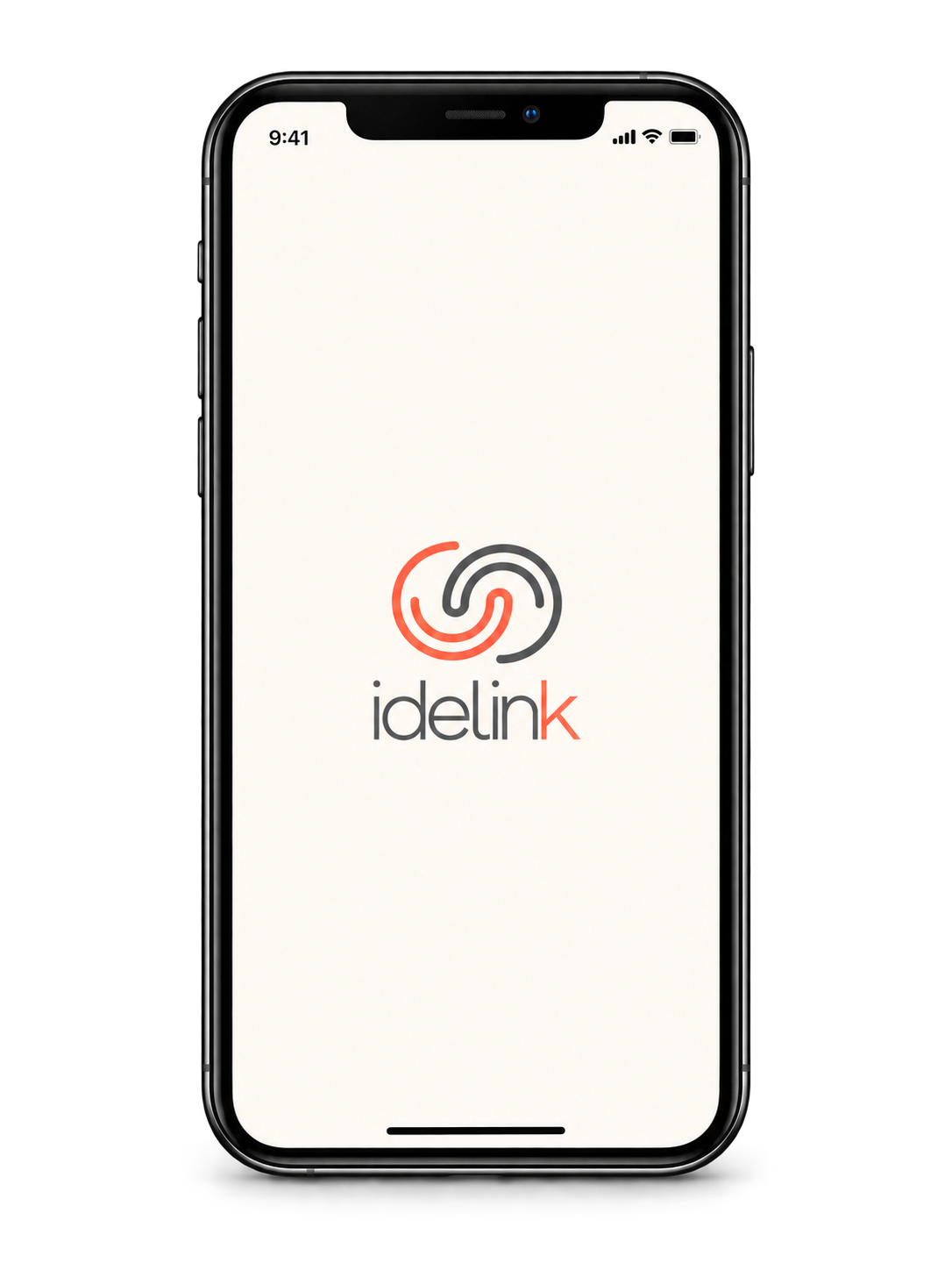Écran d’accueil de l’application Idelink